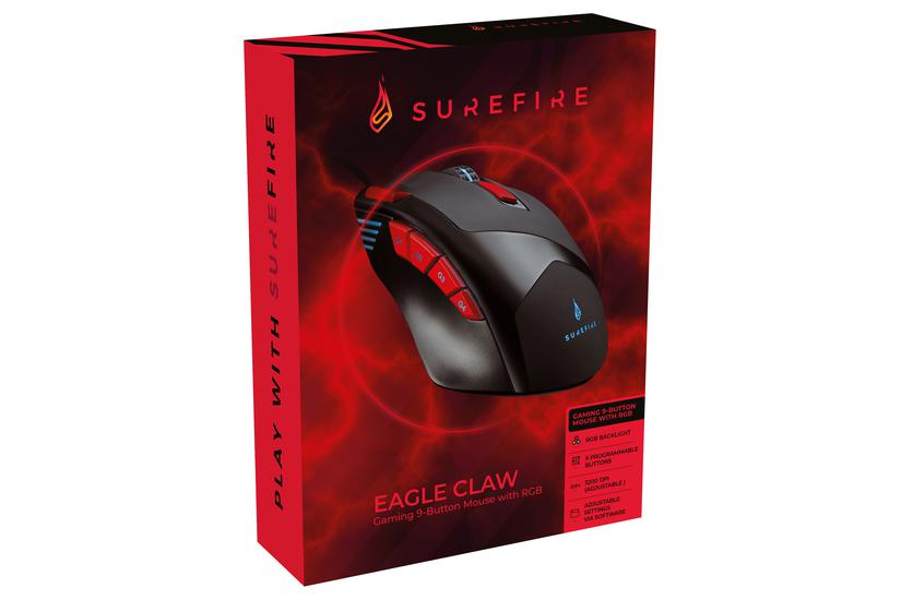 Surefire 48817 Mus Spil Højre Hånd Usb Type- Optisk 3200 Dpi