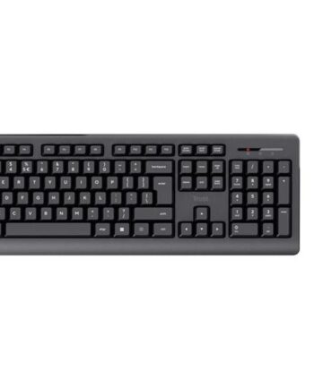 Trust Primo Sæt Med Mus Og Tastatur 100  Full Size Qwerty Nordisk Sort Indgangsudstyr