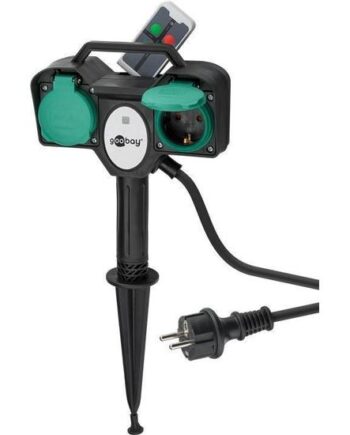 Two-way Garden Socket      Specially Developed For Outdoor Use    Ip 44 Splash-proof Protection With Remote Control