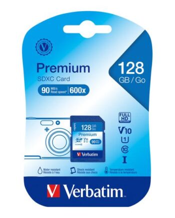 Verbatim Premium Flashhukommelseskort 128 Gb Sdxc Uhs-