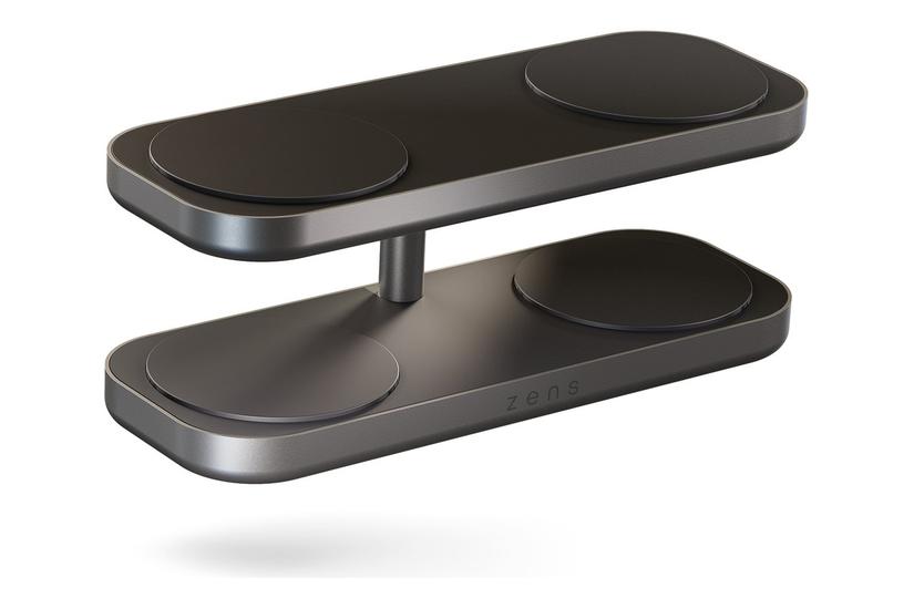 Zens Quattro Charger Pro Trådløs Opladningsstander Ac-strømadapter Magnetisk 15 Watt