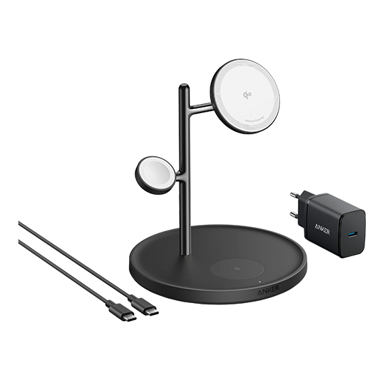 Anker Maggo Wireless Charging Station 15w  -in-  Stand Black