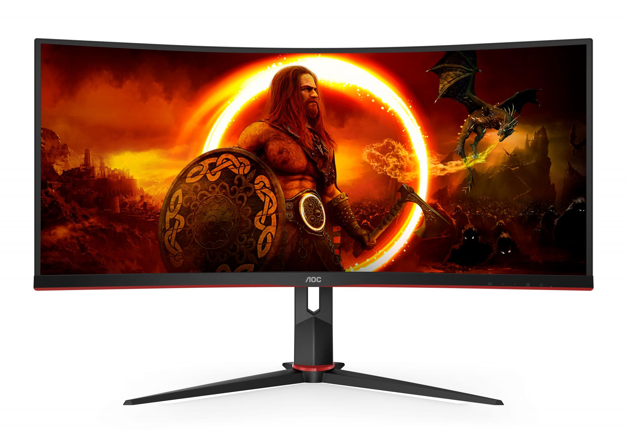 Aoc Cu34g2xp Bk 34  3440x1440 21:  1ms Hdmi  Displayport  Usb  Audio Out
