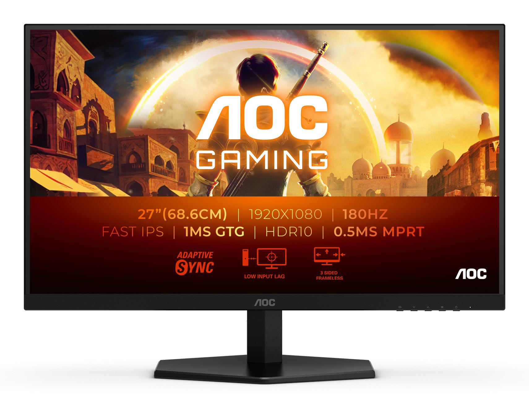 Aoc 27g42e Gaming Monitor 27 Quot  Ips 1920x1080 16:  1ms 300cd M2  Hdmi Skærm Geekd Dk