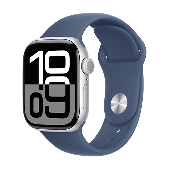 Apple Watch 10 42mm Silver Alu Case With Sport Band     Denim