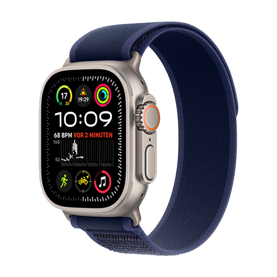 Apple Watch Ultra   Lte 49mm Titan Case With Trail Loop     Blue