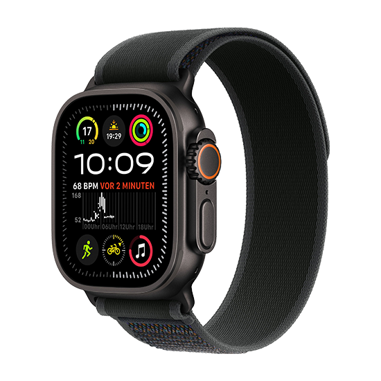 Apple Watch Ultra   Lte 49mm Titan Case With Trail Loop     Black