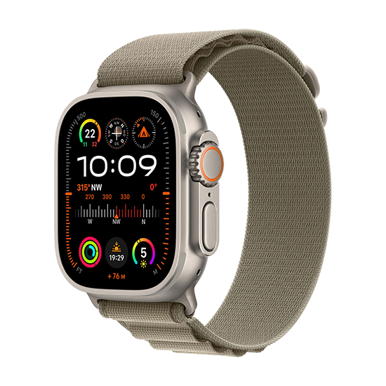 Apple Watch Ultra   Lte 49mm Titanium Case With Alpine Loop   Olive