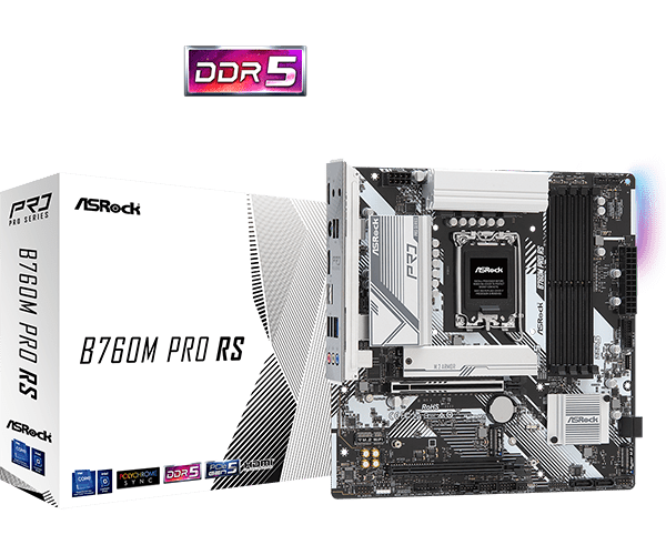 Asrock B760m Pro Rs  Matx Ddr5 Lga1700 Bundkort