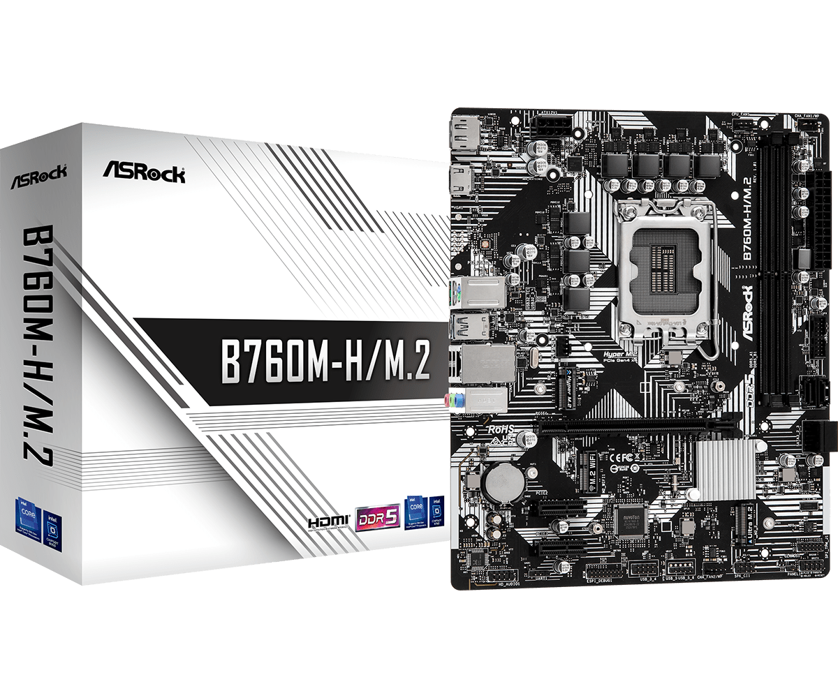 Asrock B760m-      Matx Ddr5 Lga1700 Bundkort