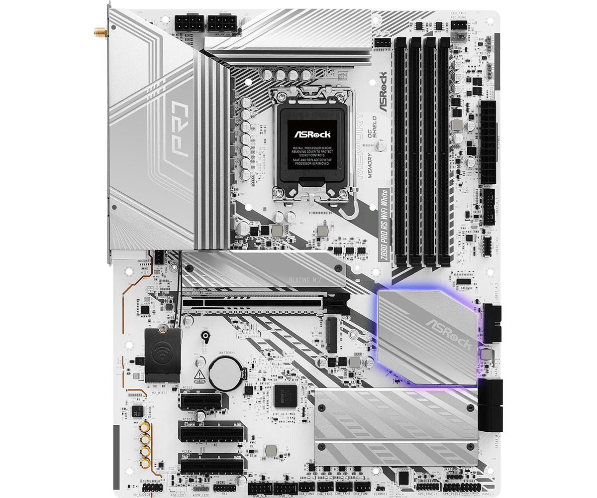 Asrock Z890 Pro Rs Wifi White Motherboard Atx Lga-1851 Intel Z890
