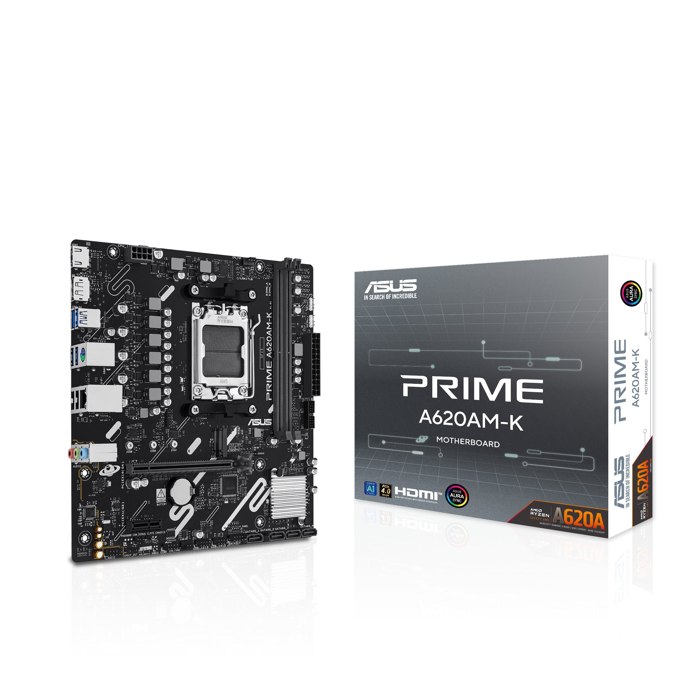Asus Prime A620am-  Amd A620a Sokkel Am5 Micro Atx Bundkort Geekd Dk