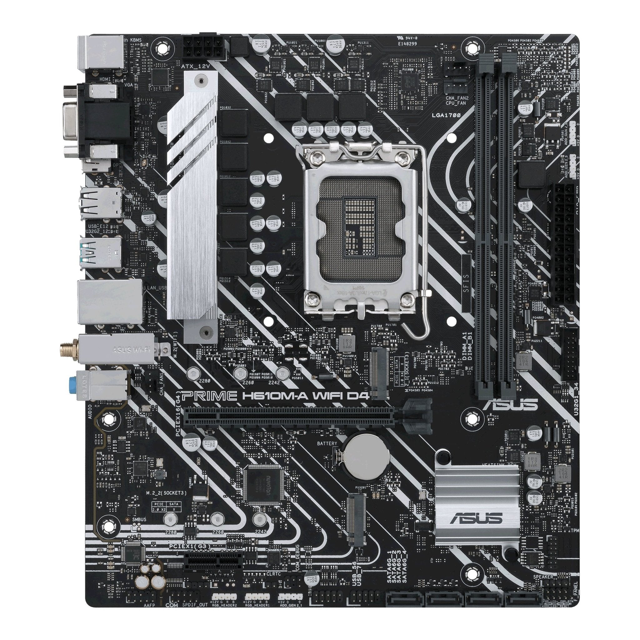 Asus Prime H610m-  Wifi D4  Matx  H610  Lga 1700  Ddr4  Bundkort