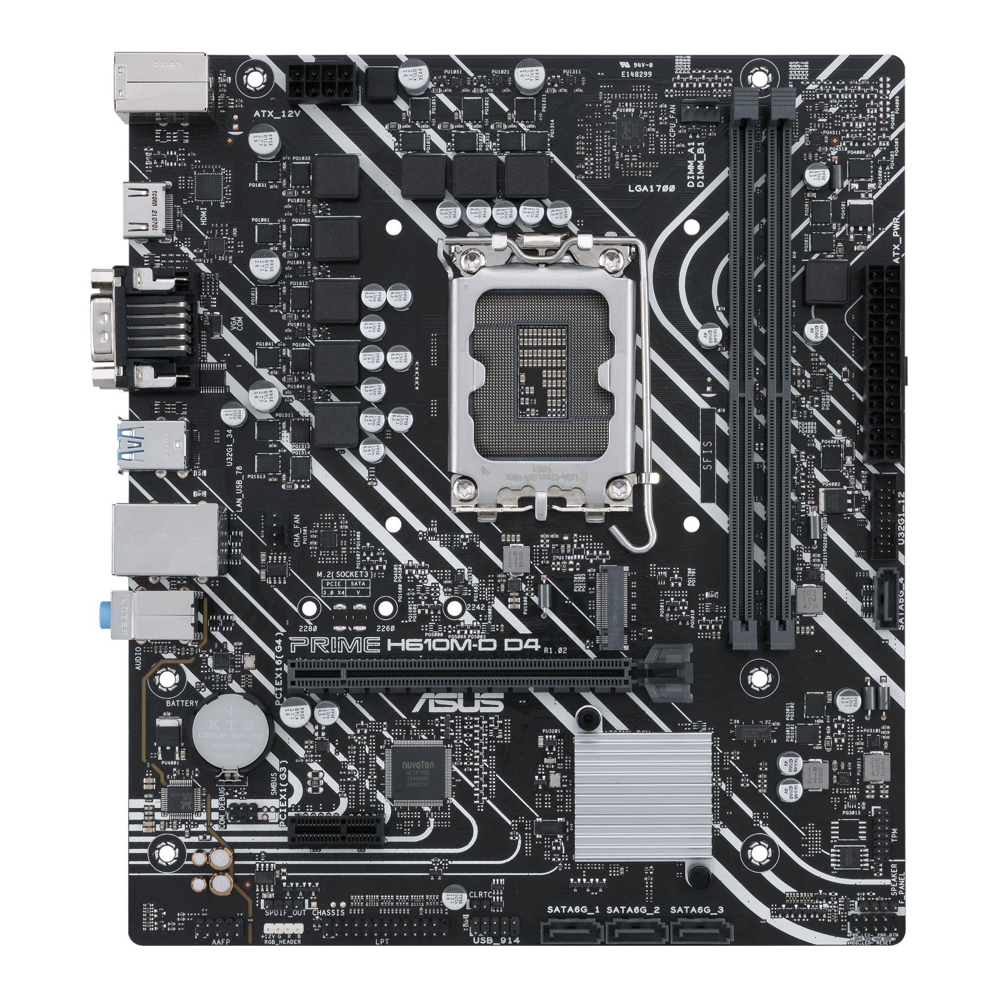 Asus Prime H610m-  D4  Matx  H610  Lga 1700  Ddr4  Bundkort