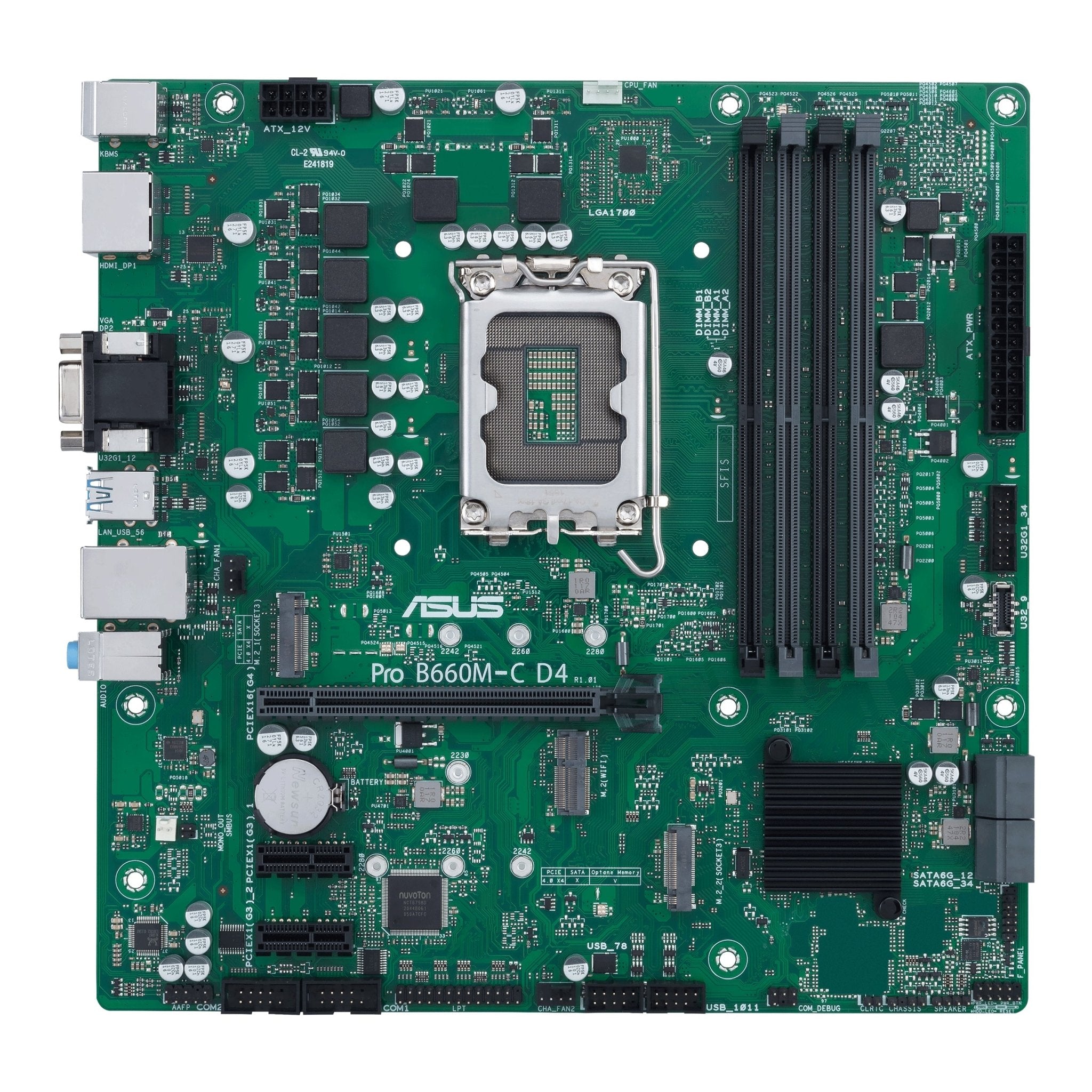Asus Pro B660m-  D4-csm  Matx  B660  Lga 1700  Ddr4  Bundkort Geekd Dk