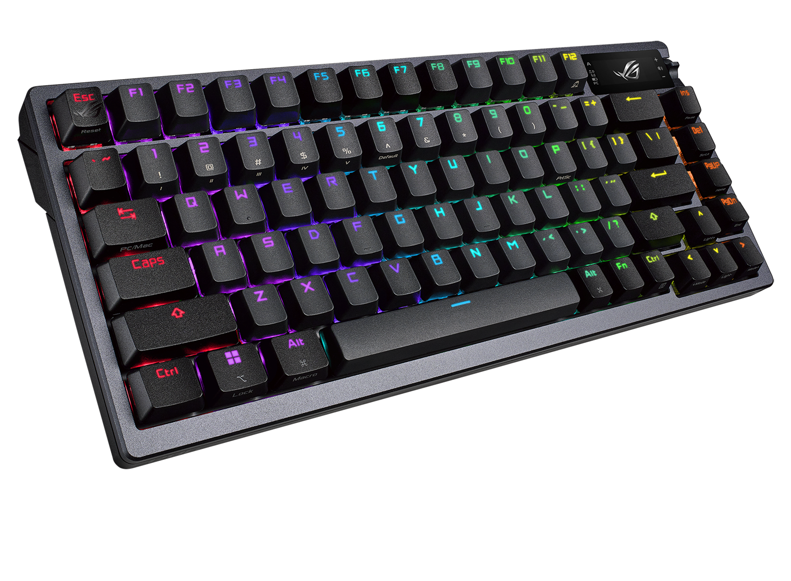 Asus Rog Azoth 75  Wireless Diy Custom Rgb Gaming Keyboard  Nx Red Switches  Oled Display  Pbt Keyca Tastatur Geekd Dk