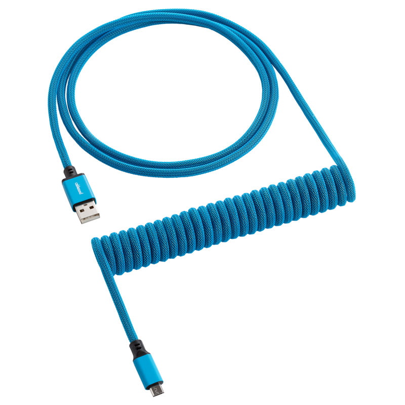 Cablemod Classic Coiled Keyboard Cable Micro Usb To Usb Type    Spectrum Blue 150cm