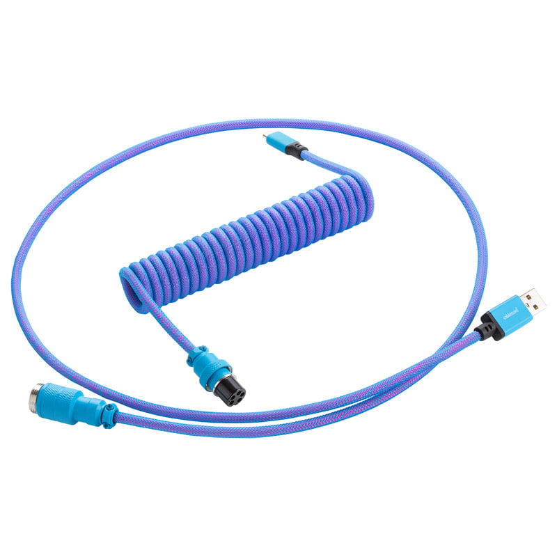Cablemod Pro Coiled Keyboard Cable Usb   To Usb Type    Galaxy Blue 150cm Usb Kabler Geekd Dk