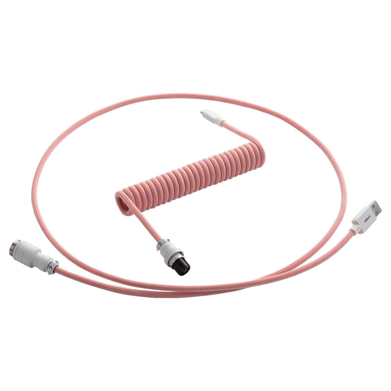 Cablemod Pro Coiled Keyboard Cable Usb   To Usb Type    Orangesicle 150cm