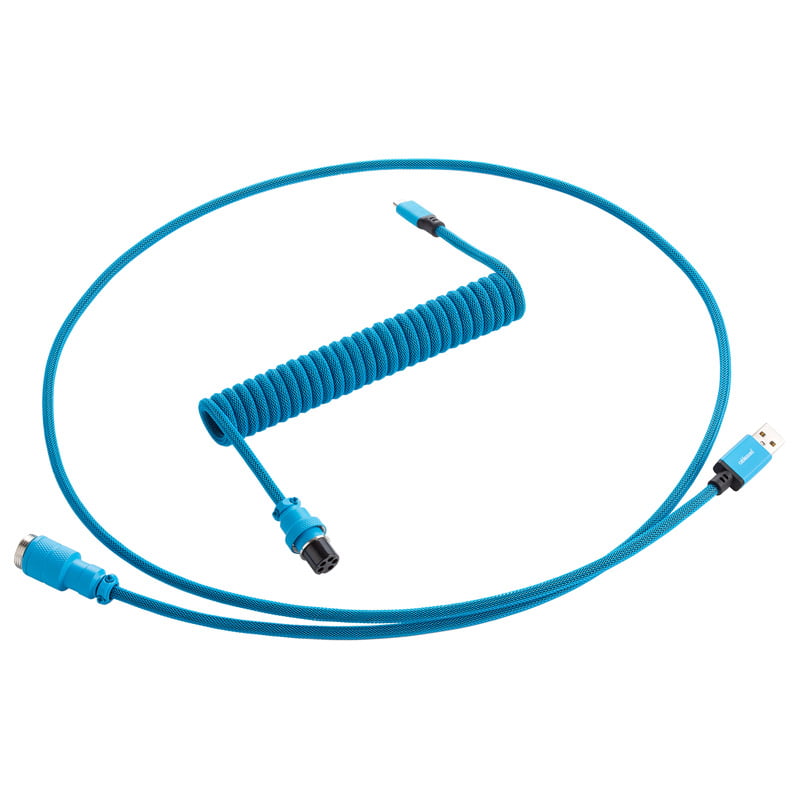 Cablemod Pro Coiled Keyboard Cable Usb   To Usb Type    Spectrum Blue 150cm