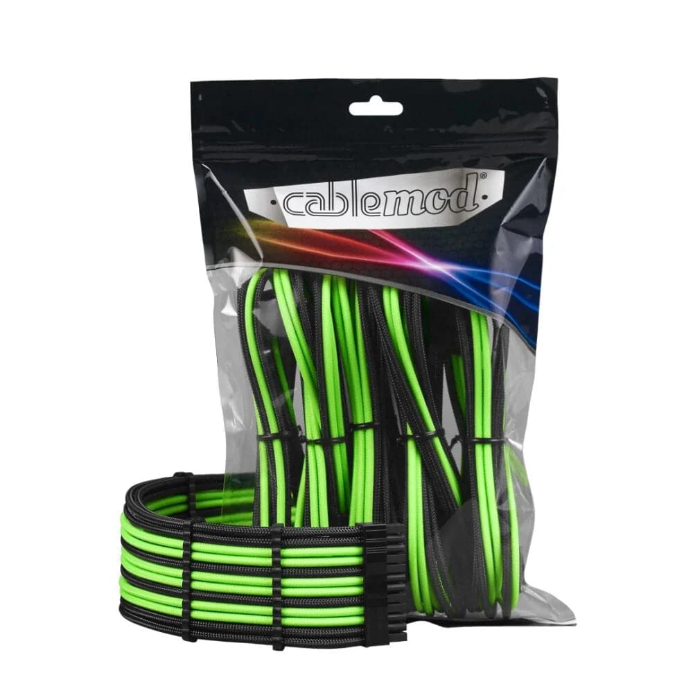 Cablemod Pro Modmesh Cable Extension Kit Sort Lysegrøn Kabelforlænger Geekd Dk