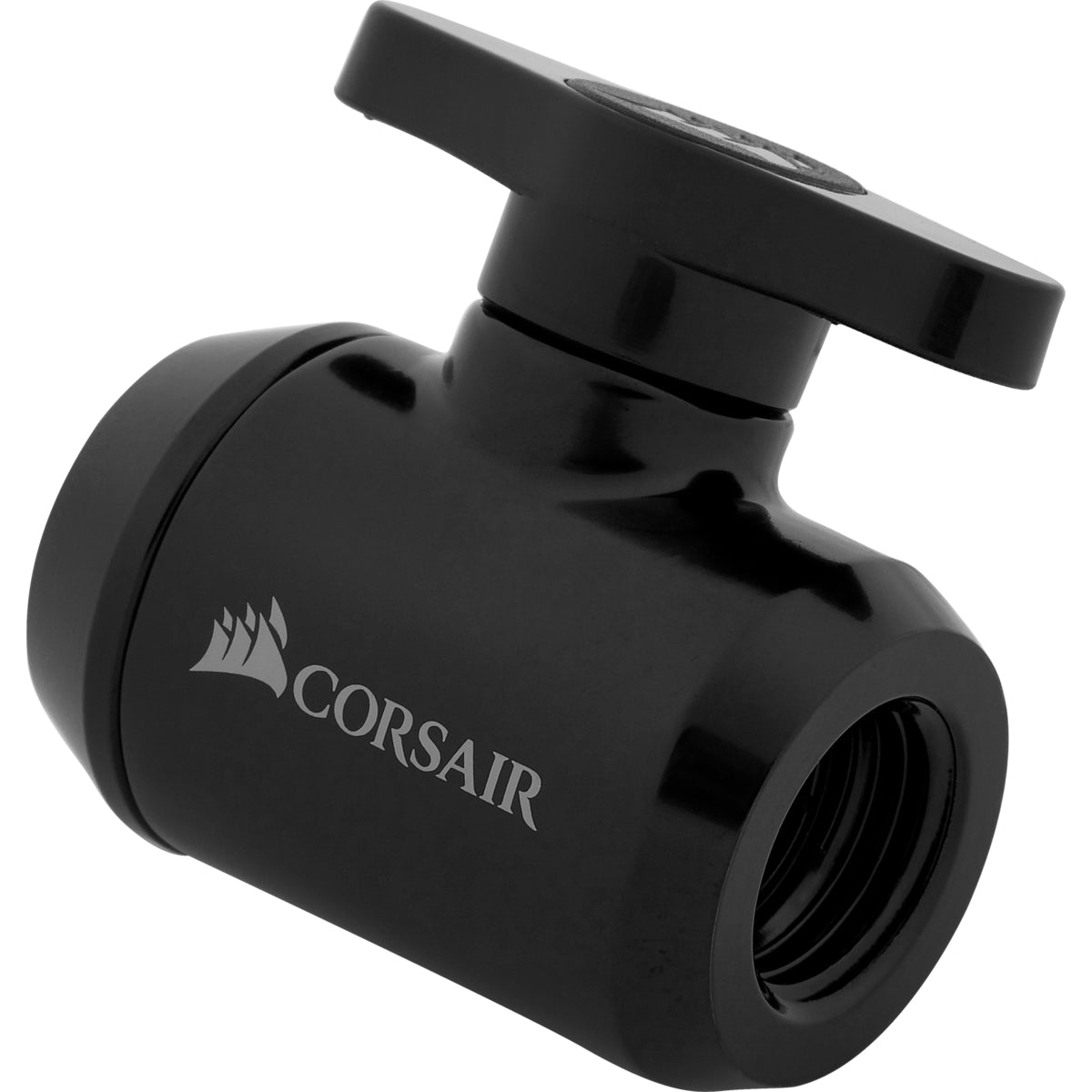 Corsair Hydro   Series Xf Ball Valve Manuel Boldventil Til Flydende Kølesystem  -pack Sort Vandkøling Geekd Dk