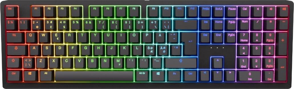 Ducky Zero Classic Cherry Red Rgb Trådløs