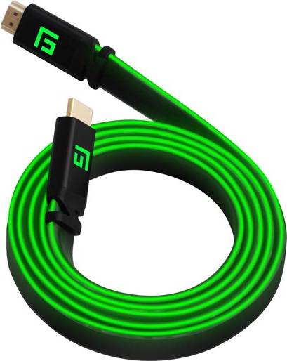 Floating Grip 3m High-speed Led Hdmi Cable V2   Green Videokabel Geekd Dk