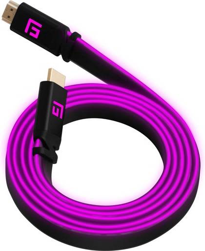 Floating Grip 3m High-speed Led Hdmi Cable V2   Pink Videokabel Geekd Dk