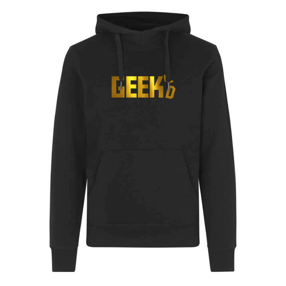 Geekd Guld Logo Hoodie Sort    -