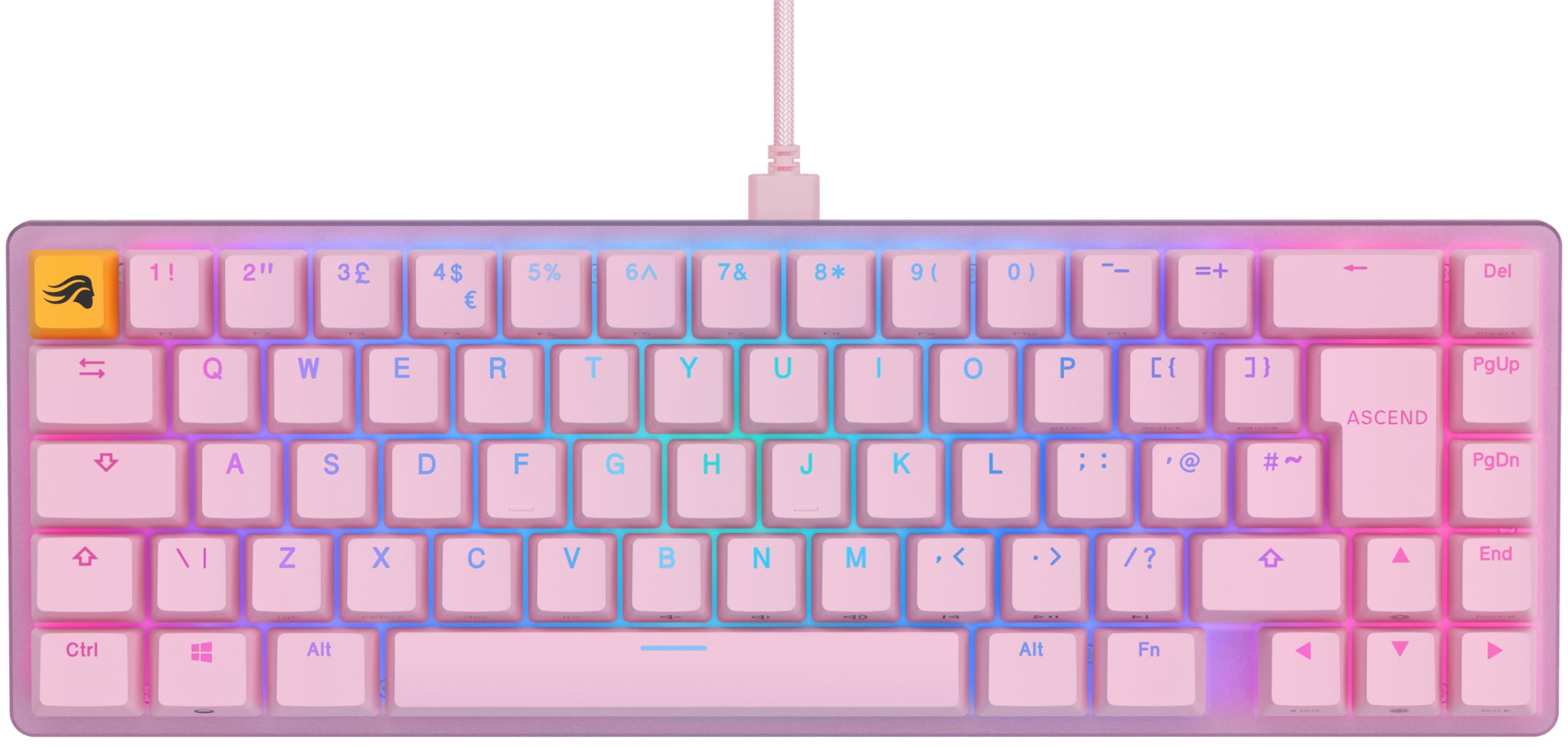 Glorious Gmmk   Compact 65  Fox Switch  Pink Tastatur Geekd Dk