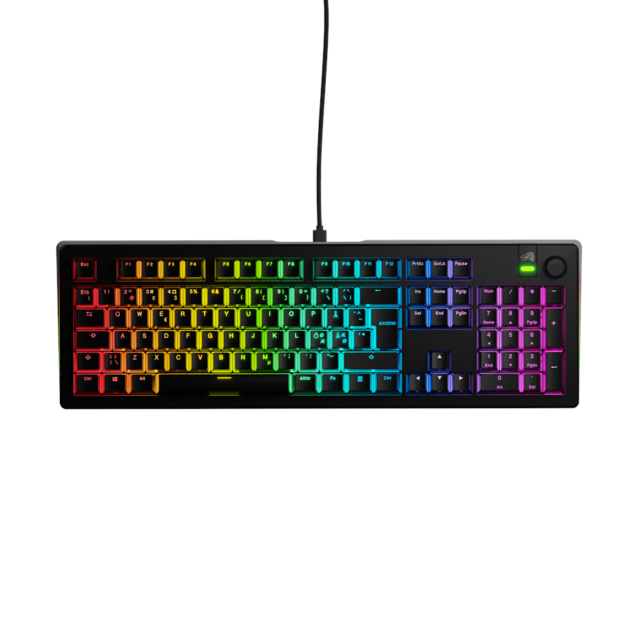 Glorious Gmmk   100  Prebuilt Wired Sort Nd Tastatur Geekd Dk