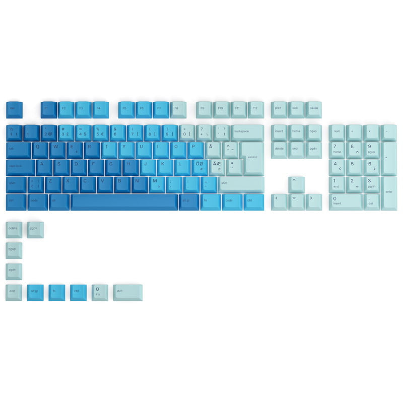 Glorious Gpbt Keycaps 115 Pbt Keycaps  Iso  Nordic-layout  Caribbean Ocean Geekd Dk