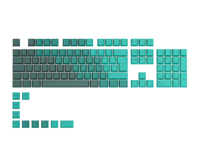 Glorious Gpbt Keycaps 115 Pbt Keycaps  Iso  Nordic-layout  Rain Forest Geekd Dk