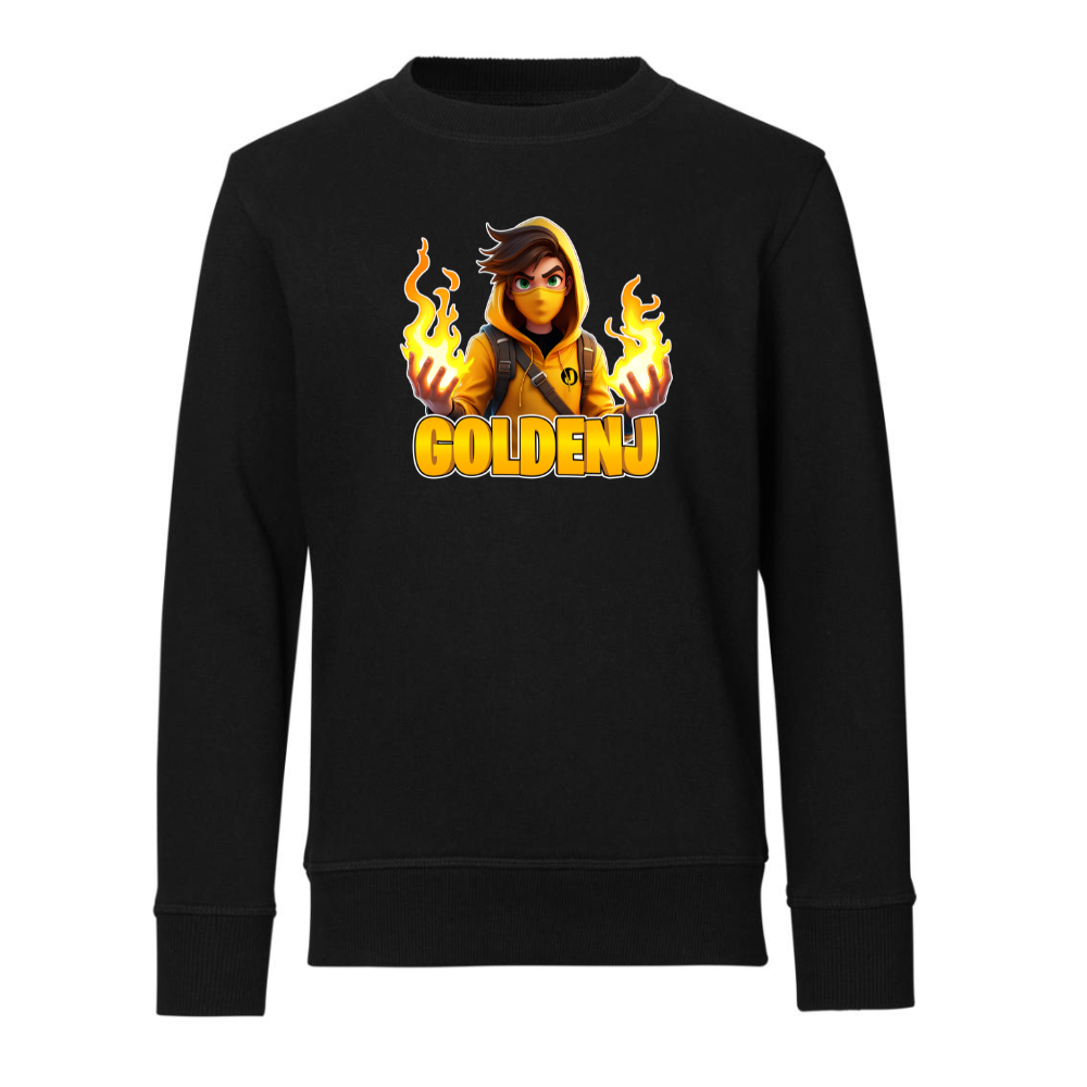 Goldenj Flamme Sweatshirt   Sort    -