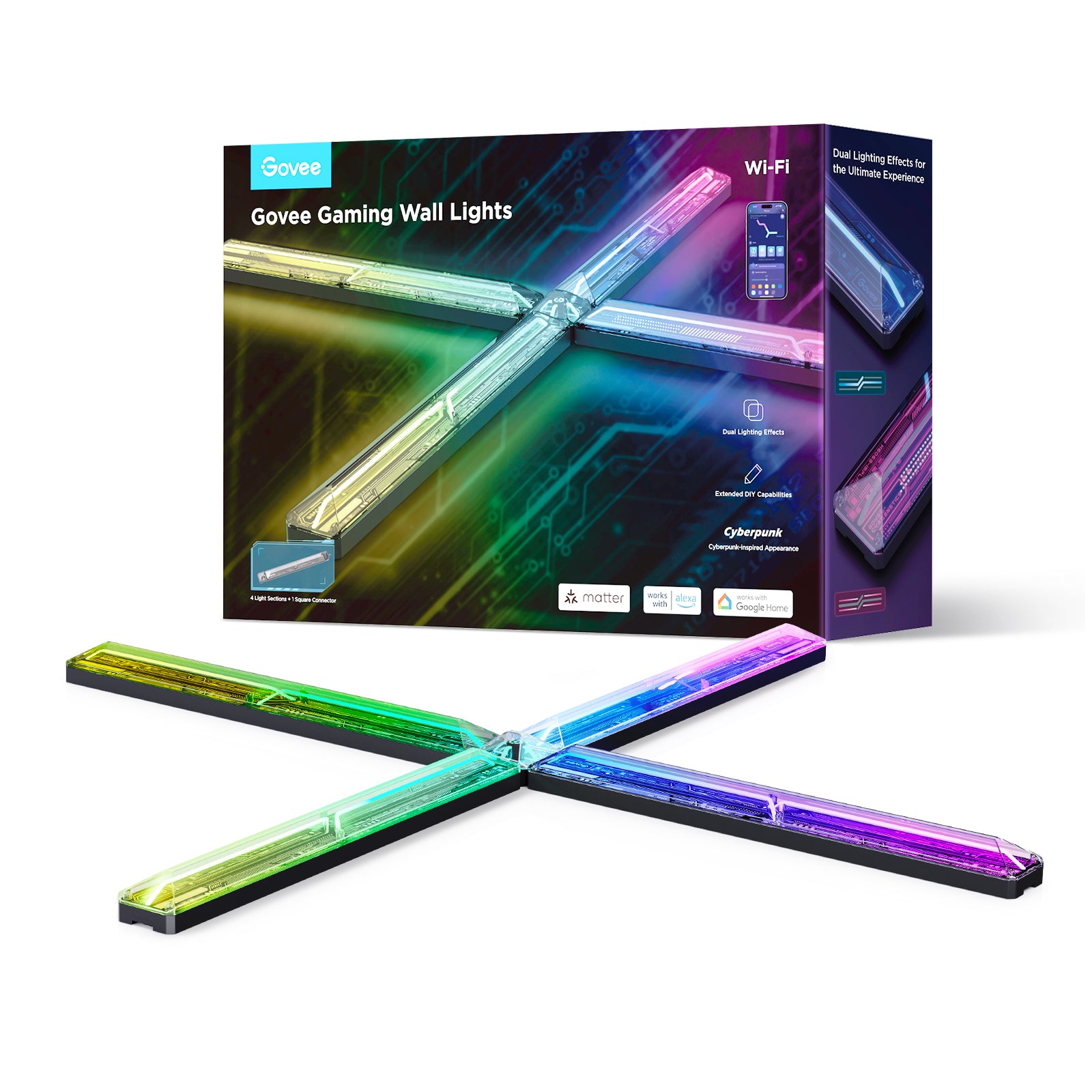 Govee Gaming Wall Light       Illuminate Your Gaming Experience Lys Geekd Dk