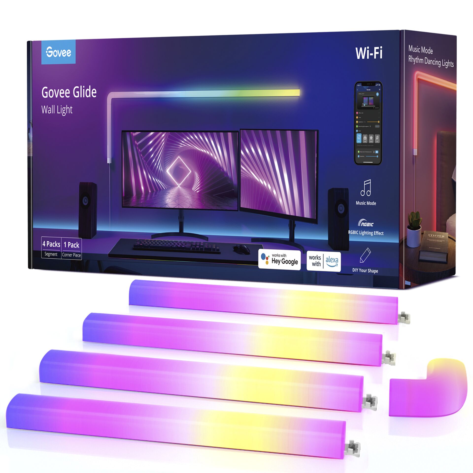 Govee Glide Wall Light       Led Lys Geekd Dk