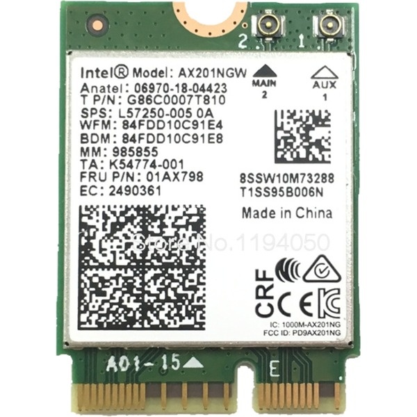 Intel Wi-fi   Ax201 Netværkskort Ax201 Ngwg