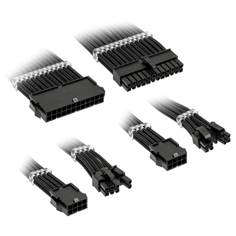 Kolink Core Standard Braided Cable Extension Kit Jet Black Kabelforlænger Geekd Dk
