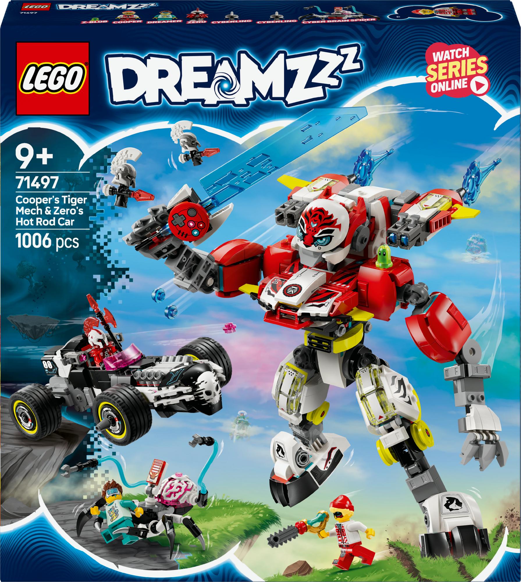 Lego 71497 Dreamzzz Cooper   Tiger Mech And Zero   Hot Rod Car