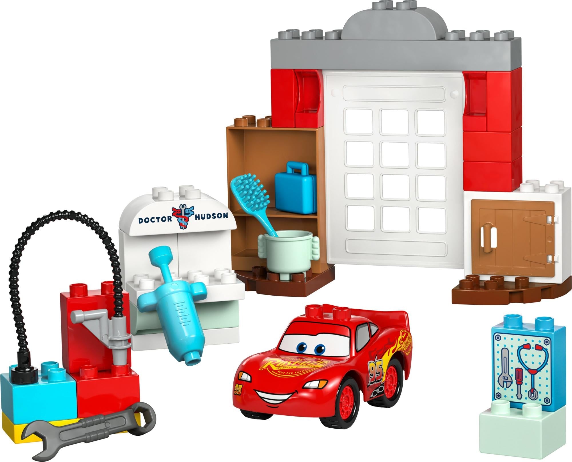 Lego 10456 Duplo Disney Mcqueen   Visit To Doc   Workshop