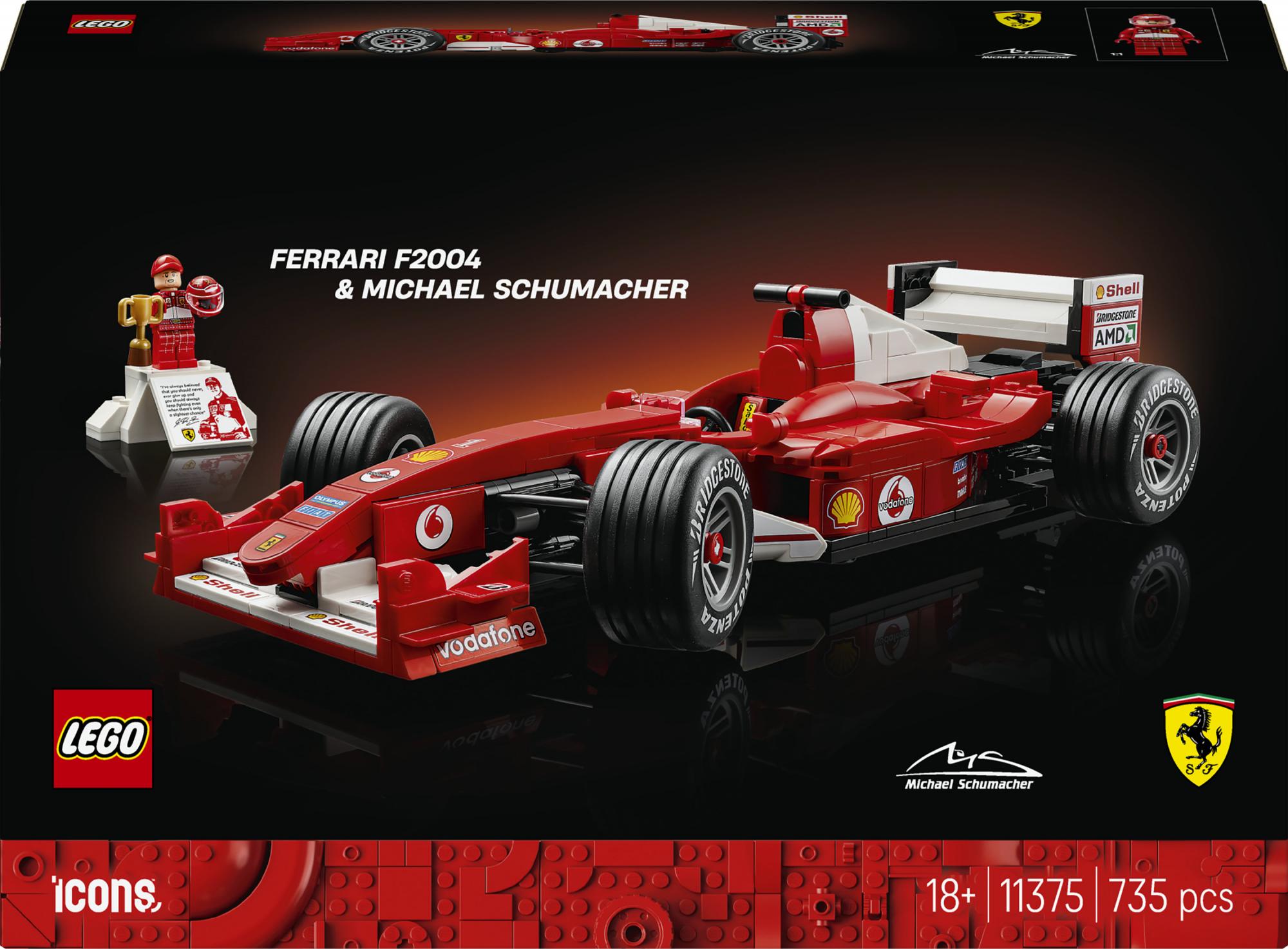 Lego Icons   Ferrari F2004 Og Michael Schumacher Geekd Dk