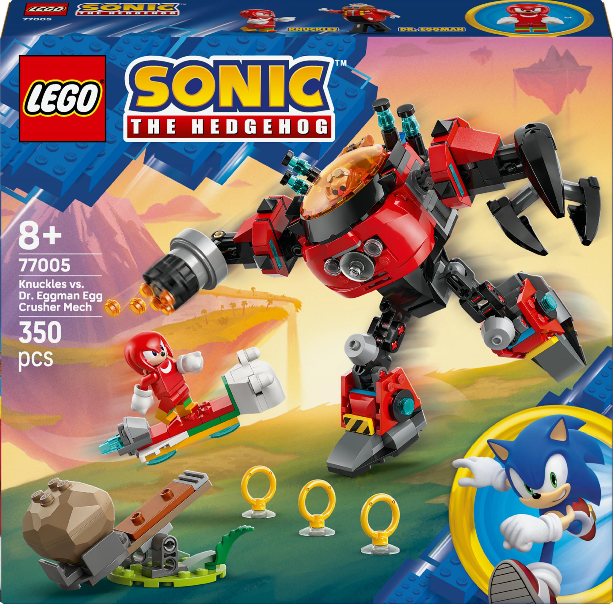 Lego Sonic Knuckles Vs  Dr  Eggman Egg Crusher Mech  77005