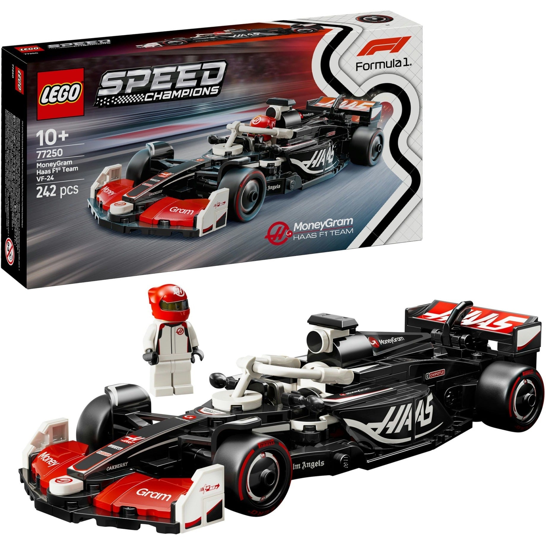 Lego 77250 Speed Champions Moneygram Haas F1 Team Vf-24 Racing Car Geekd Dk