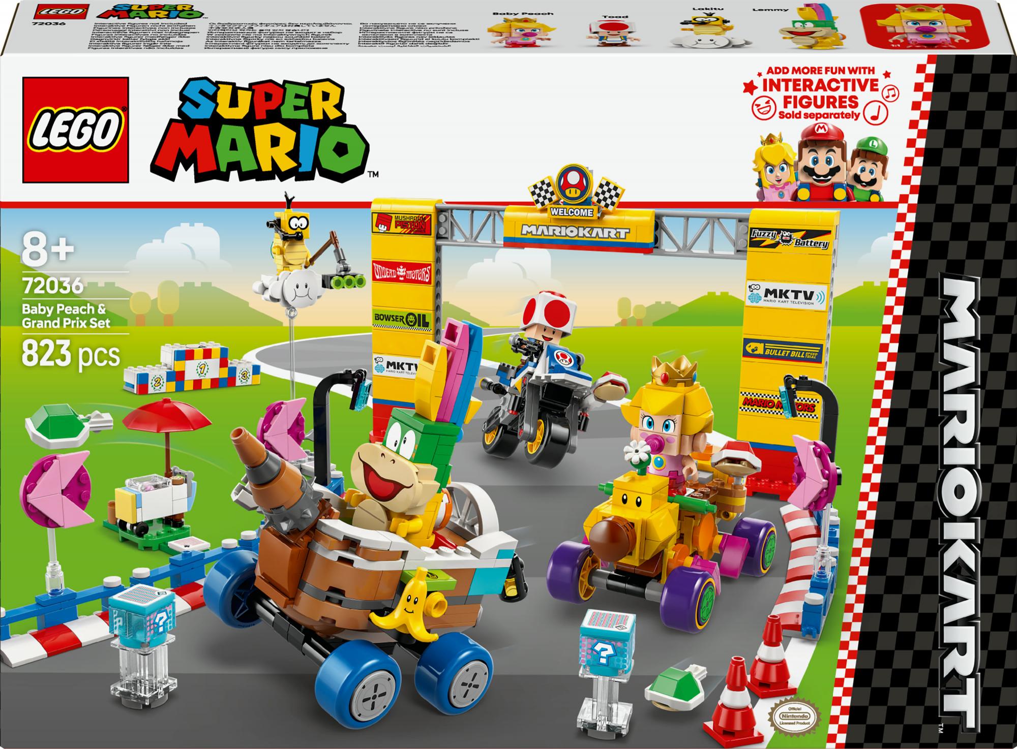 Lego 72036 Super Mario Mario Kart: Baby Peach   Grand Pix Set