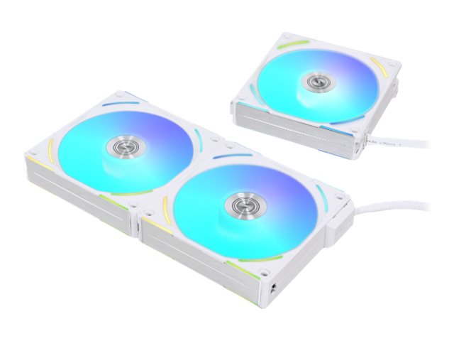Lian Li Uni Fan Al120 V2 Rgb Pwm Fan   Pack White 120mm  28mm Width