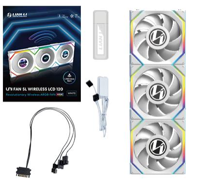 Lian Li Uni Fan Sl Wireless Lcd    Pak  Hvid 120mm