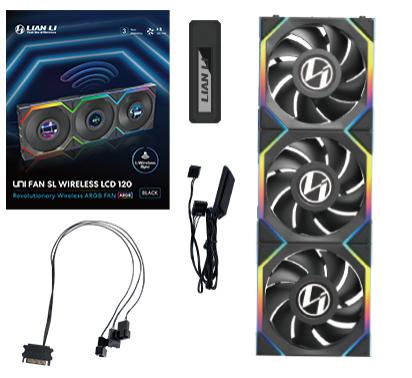 Lian Li Uni Fan Sl Wireless Lcd    Pak  Sort 120mm