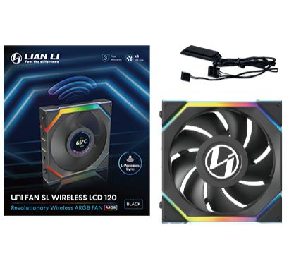 Lian Li Uni Fan Sl Wireless Lcd  Sort- 120mm Kabinet Blæser Geekd Dk