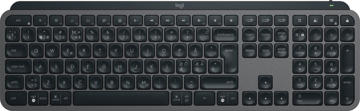 Logitech Mx Keys   Advanced Trådløs Illuminated Tastatur